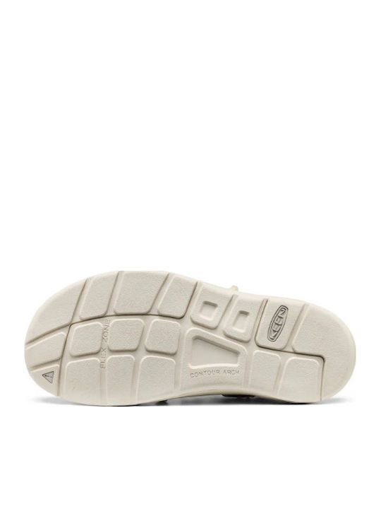 Leather Women's Flat Sandals Tangerine Cream