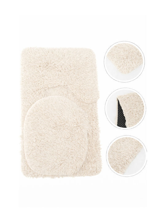 SteweHome Non-Slip Set Bath Mats STE-029916-V66442 Grey 60x100cm 3 Pieces