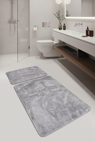 SteweHome Неслизаща Подредба Бански Килими STE-029915-V66434 Сиви 60x100см 2 Бройки