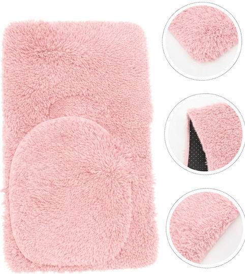 SteweHome Set Bath Mats STE-029916-V66439 Grey 60x100cm 3 Pieces