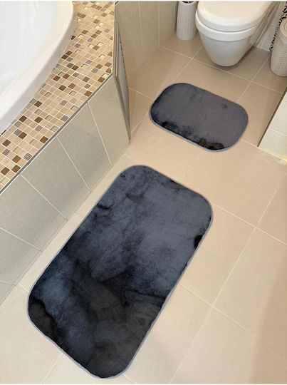 SteweHome Set Bath Mats STE-029805-P29805 Gray 60x100cm 2 Pieces
