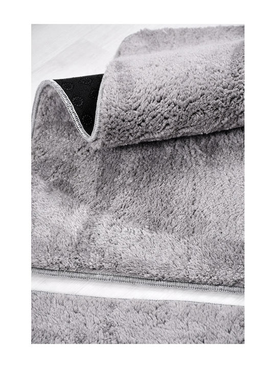 SteweHome Rutschfestes Set Badematten STE-029920-V66460 Graue 60x100cm 2 Stück