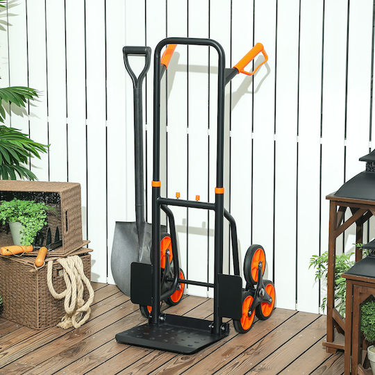 Durhand Collapsible Transport Trolley for Load Weight up to 120kg in Orange Colour