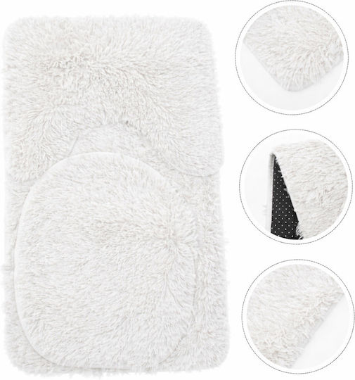 SteweHome Bath Mats Set STE-029916-V66443 Grey 60x100cm 3 Pieces