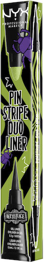 NYX Professional Makeup Beetlejuice Pin Stripe Stilou Eyeliner 03 Verde Crom 0.5ml