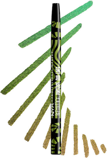 NYX Professional Makeup Beetlejuice Pin Stripe Stilou Eyeliner 03 Verde Crom 0.5ml