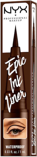 NYX Professional Makeup Epic Ink Waterproof & Long Stay Pen Eye Liner 04 Milk Chocolate 1ml