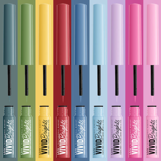 NYX Professional Makeup Vivid Brights Liquid Eye Liner 01 Cyan Simp 2ml