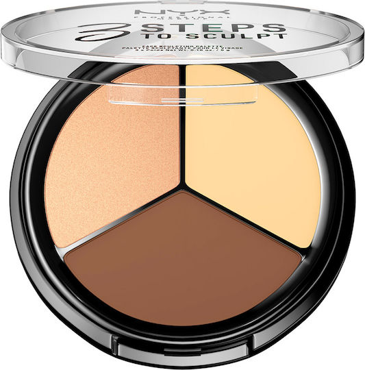 NYX Professional Makeup 3 Steps To Sculpt Palette Light 15gr