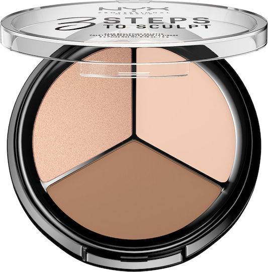 NYX Professional Makeup 3 Steps To Sculpt Palette Fair 15gr