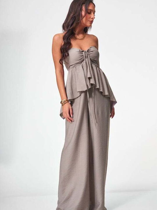 Damen Overall Formulare Beige Dunkel