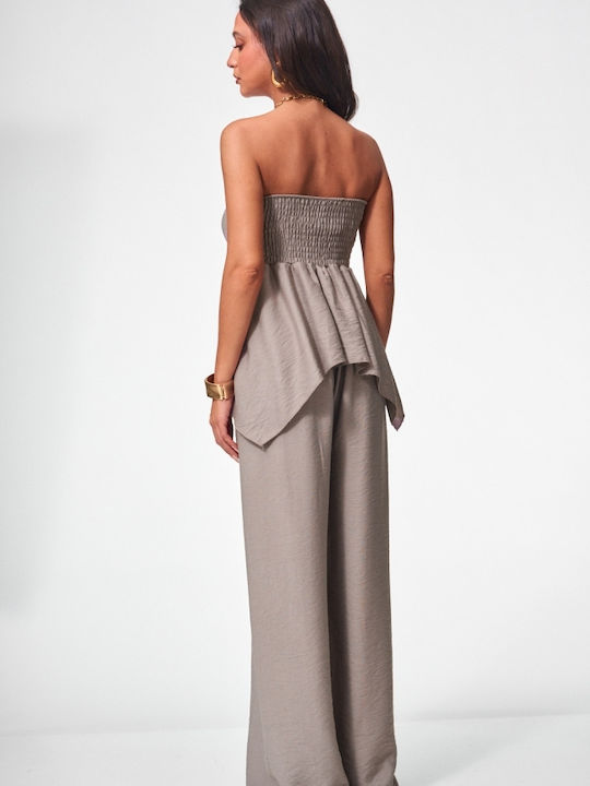 Damen Overall Formulare Beige Dunkel
