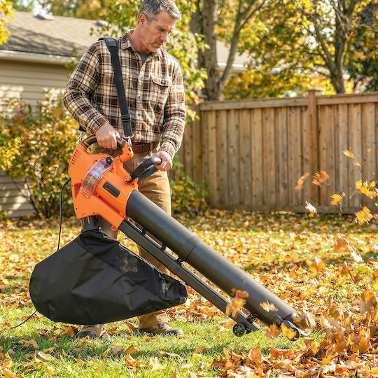 Outsunny Handheld Electric Leaf Blower Vacuum 3000W with Maximum Air Speed 260km/h