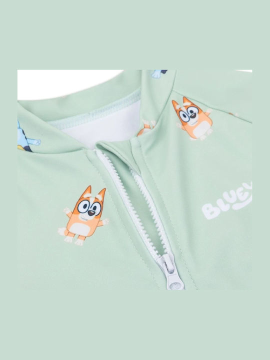 Swim Essentials Παιδικό Μαγιό Ολόσωμο με Μακρύ Μανίκι Green - Bluey