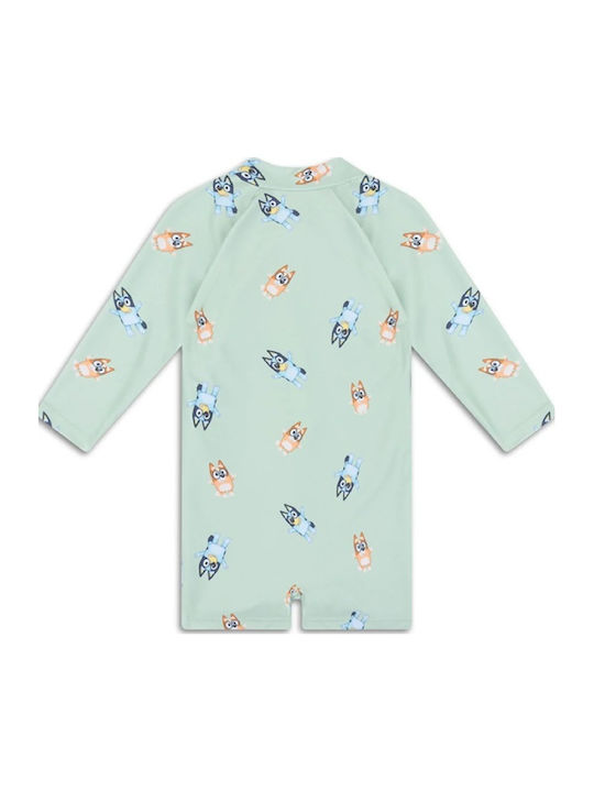 Swim Essentials Детски Костюм За Баня Една Част С Дълъг Ръкав Зелен - Bluey