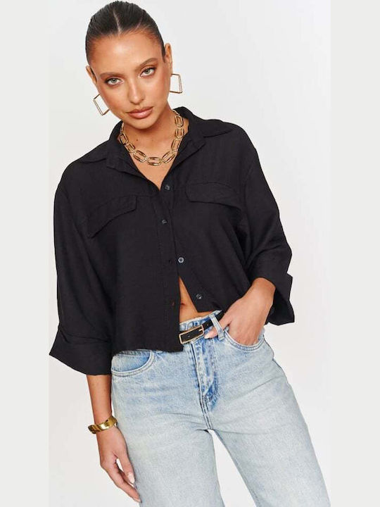 Long Sleeve Women's Black Shirt