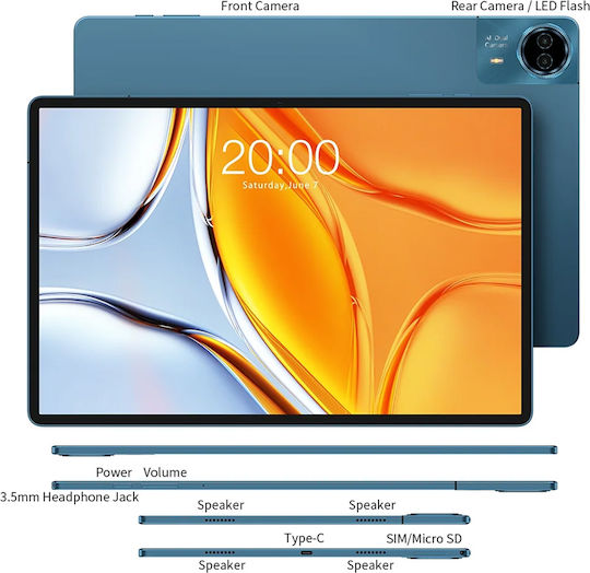Teclast T70 4G 14 Zoll Tablet (8GB/128GB) Blau