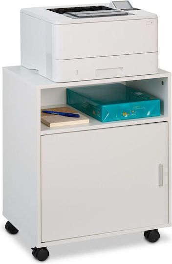 Wooden Office Cabinet with Wheels 48x34x57cm