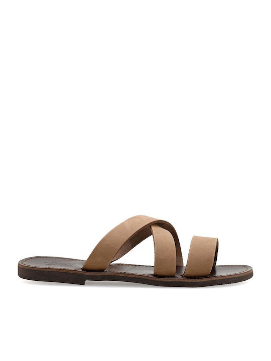 Herrensandalen Kreuzriemen Daidalos Braun