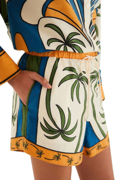 Damen-Shorts Tropical Graphic