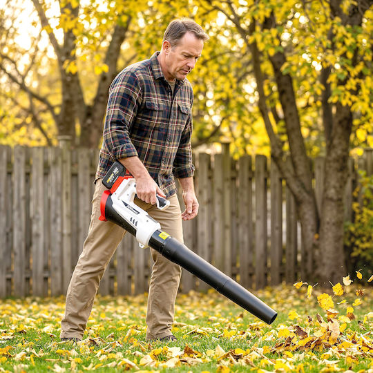 Outsunny Handheld Leaf Blower 18V with 1 Battery 4Ah & Volume Control with Maximum Air Speed 149km/h