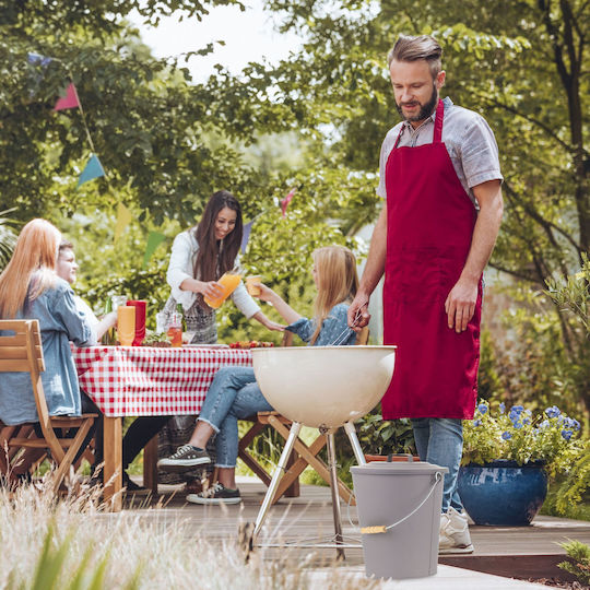 Relaxdays Ascheeimer Für Kaminasche Grau