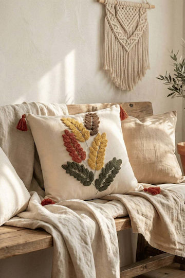SteweHome Decorative Pillow Case Beige 42x42cm