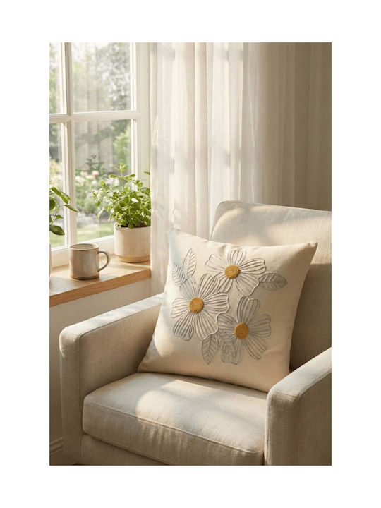 SteweHome Decorative Pillow Case Beige 42x42cm