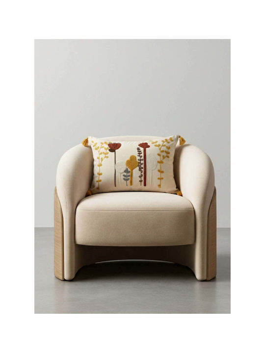 SteweHome Decorative Pillow Case Beige 35x55cm