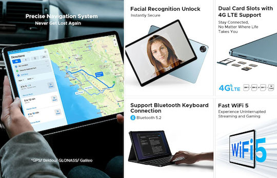 Doogee Doogee Tab E3 Max 4G 14" Arbeitsspeicher 8GB Speicher 256GB Farbe Grau