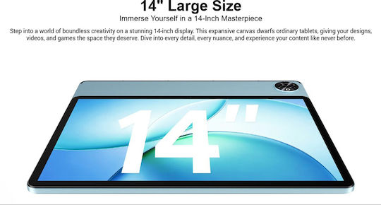 Doogee Doogee Tab E3 Max 4G 14" Arbeitsspeicher 8GB Speicher 256GB Farbe Grau