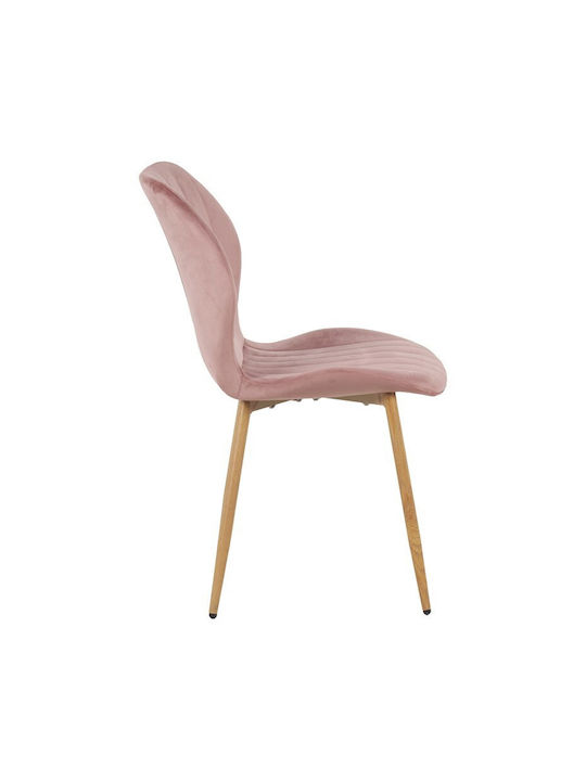 Jelour Velvet Dining Chairs Dusty Pink 2pcs 46.5x60x84cm
