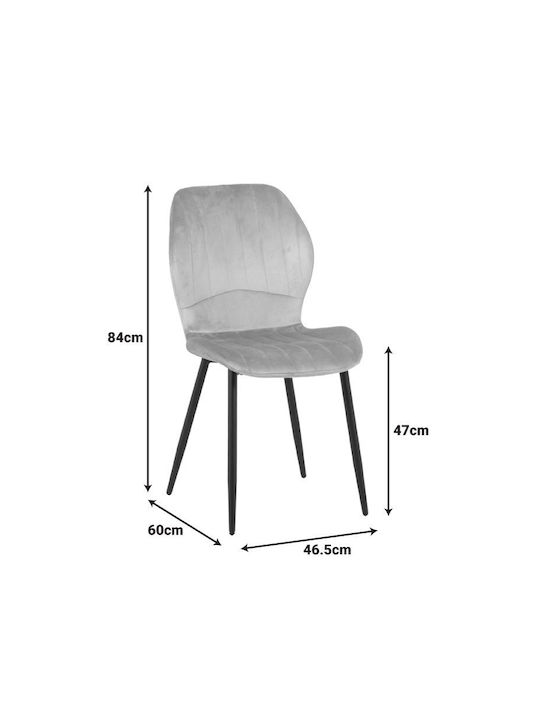 Jelour Velvet Dining Chairs Dusty Pink 2pcs 46.5x60x84cm