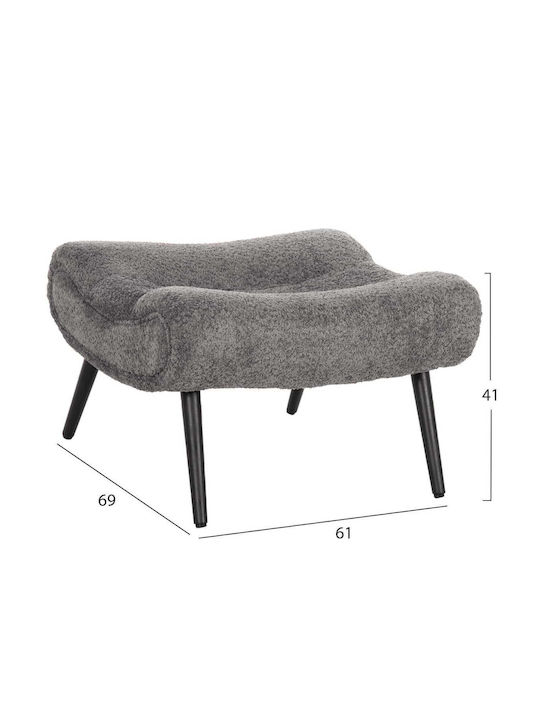 Fotoliu cu Taburet Gri 97x80x100cm
