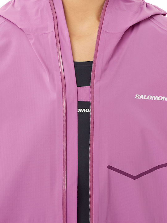 Bonatti Women's Jacket Running Waterproof and Windproof Lilac