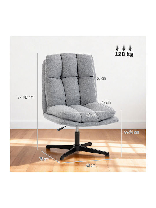 Drehbarer Sessel Hellgrau 63x75x92cm
