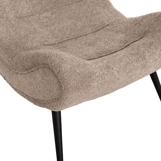 Brym Πολυθρόνα Relax με Υποπόδιο Μπεζ/καφε 80x95x95cm