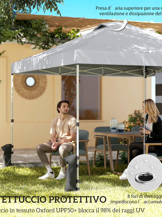 Outsunny Πτυσσόμενο Κιόσκι Κήπου Pop-up Μπεζ 3x3m