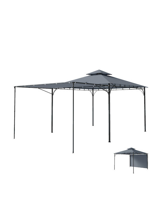 Outsunny Κιόσκι Κήπου Γκρι 3.2x3.2m