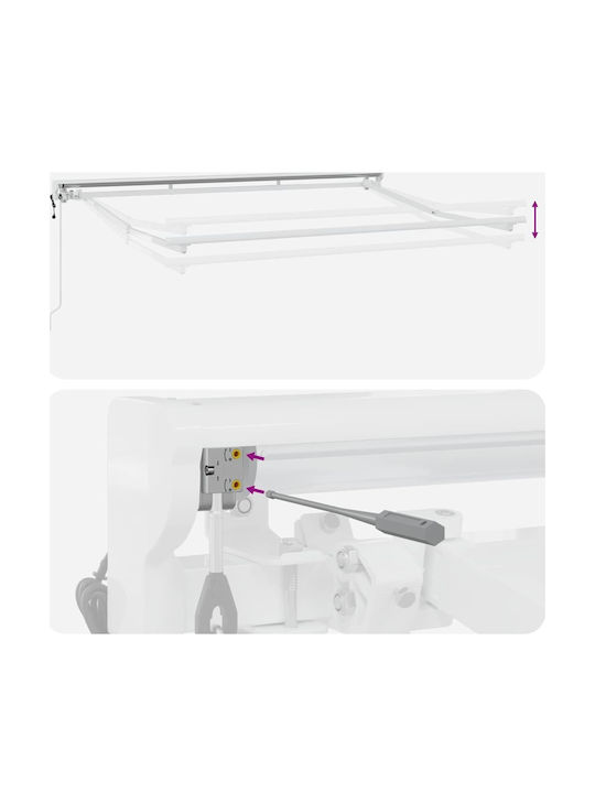 vidaXL Garten Tenda-Rahmen mit LEDs 2,5x2m