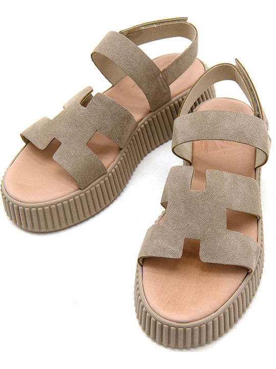 Sommer Damenplattformen Beige BCL-A26-34-Beige-S