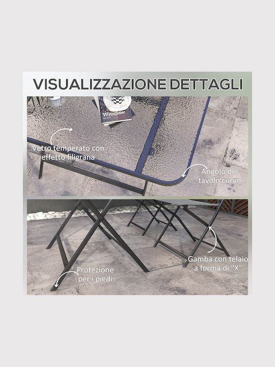 Garten- und Outdoor-Möbelsets 5 Stück Gray