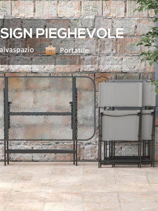 Garten- und Outdoor-Möbelsets 5 Stück Gray