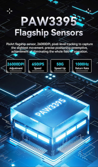Attack Shark X3 Ασύρματο Gaming Ποντίκι 26000 DPI Μαύρο