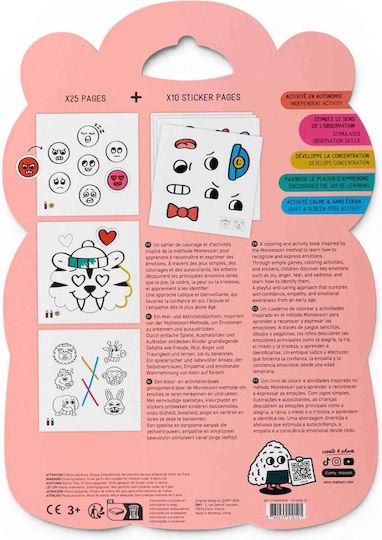 Omy Emotion Stickers with Activity Booklet for Children 3+ Years