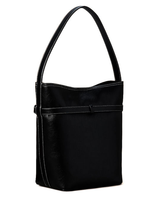 Calvin Klein Buckle Women's Shoulder Bag Black