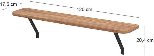Raft Barca Pin Stejar 120x17.5x20.4cm GP041-0136 1