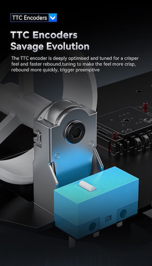 Attack Shark Ασύρματο RGB Gaming Ποντίκι 22000 DPI Λευκό