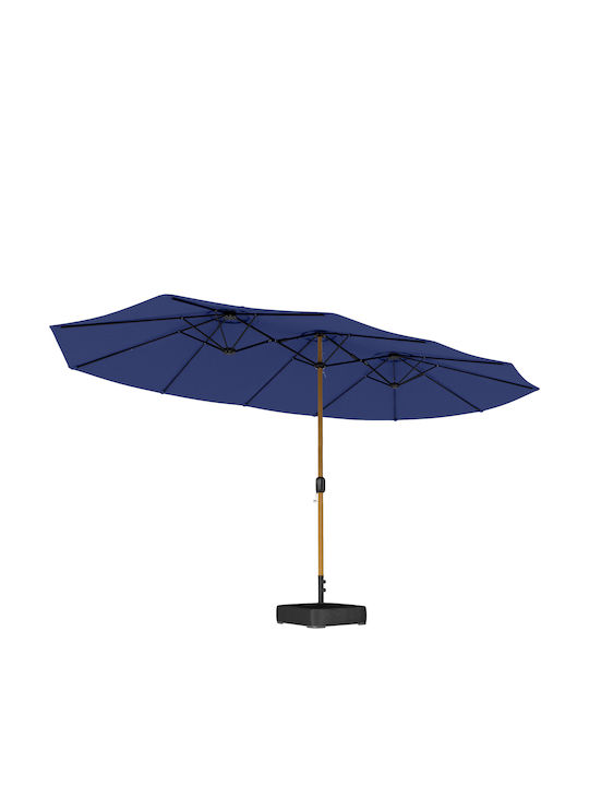 Professional Circular Metal Garden & Terrace Parasol Blue Diameter 2.8m