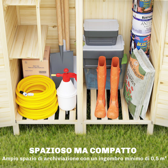 Wooden Garden Shed L1.06xW0.57xH1.67m